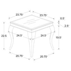 Coaster Home Furnishings Carone Square End Table White and Chrome