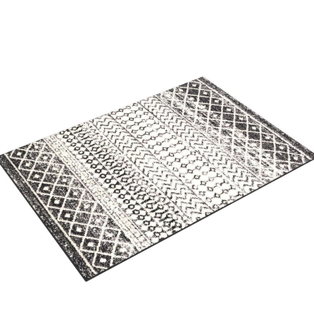 Livabliss Chester Boho Moroccan Area Rug,6'7'' X 9',Black