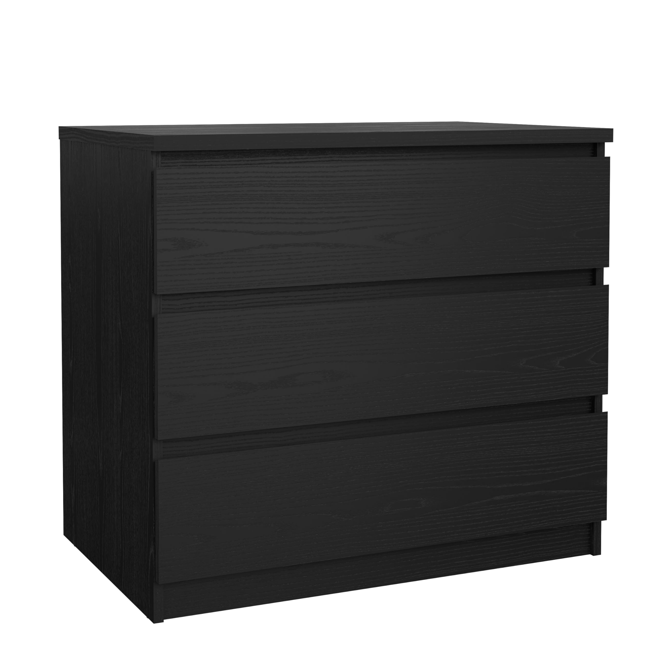 Scottsdale 3 Drawer Chest, Black Woodgrain