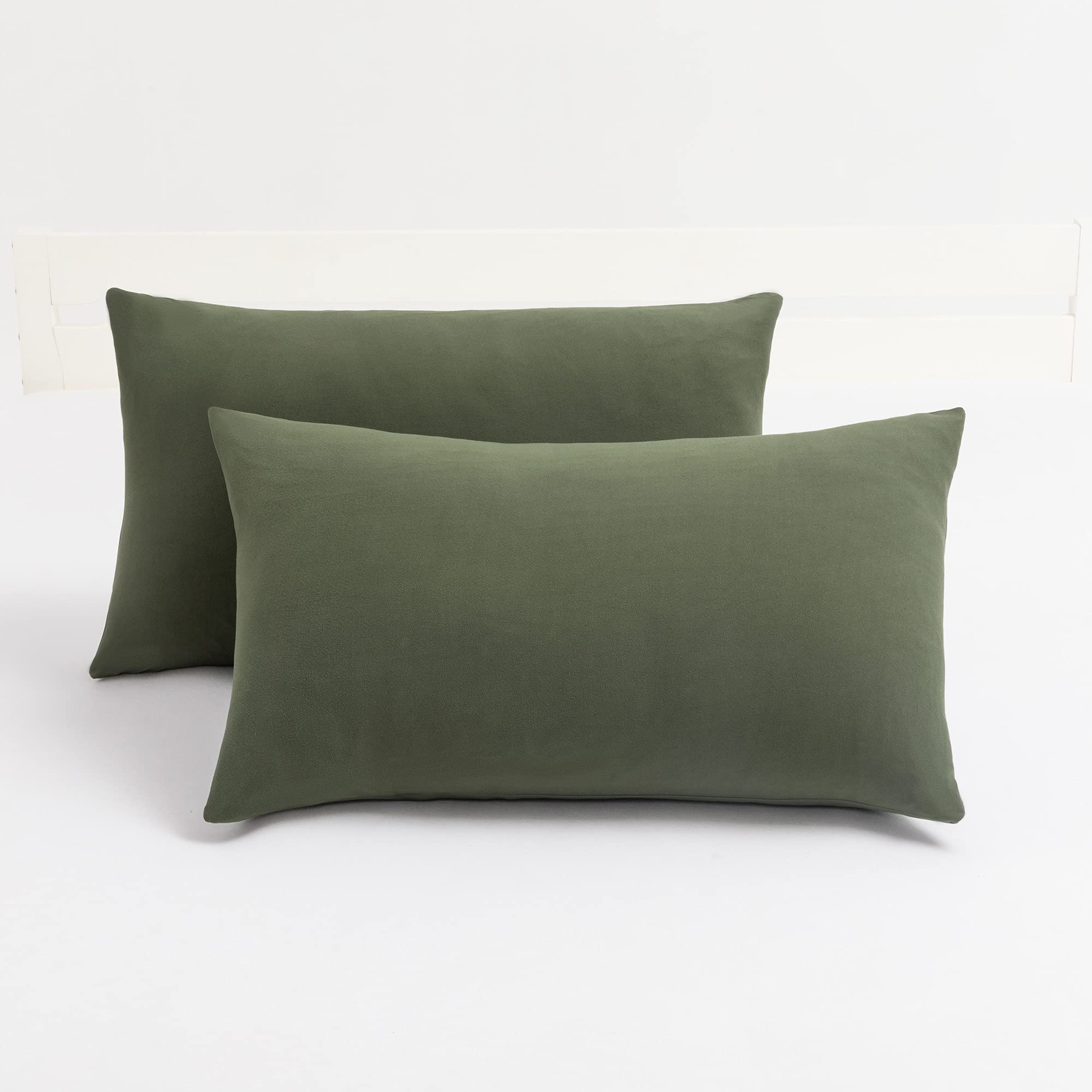 Stretch Pillow Cases King - Jersey Knit & Envelope Closure Pillowcases With Ultra Soft T-Shirt Like Polyester Blend - King Size