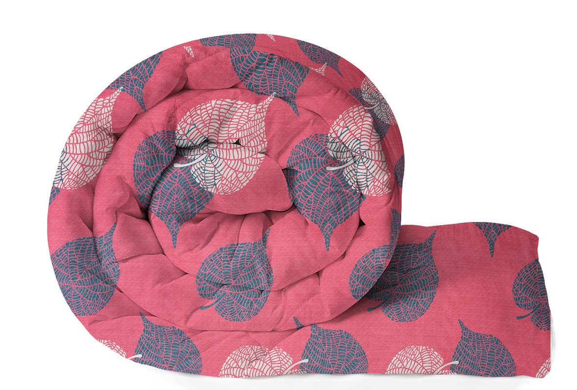 Vas Collections 220 Gsm Microfiber Reversible Ac Comforter/Blanket For Winter/Quilt/Duvets For Double Bed Size(230X250 Cm, Pink 