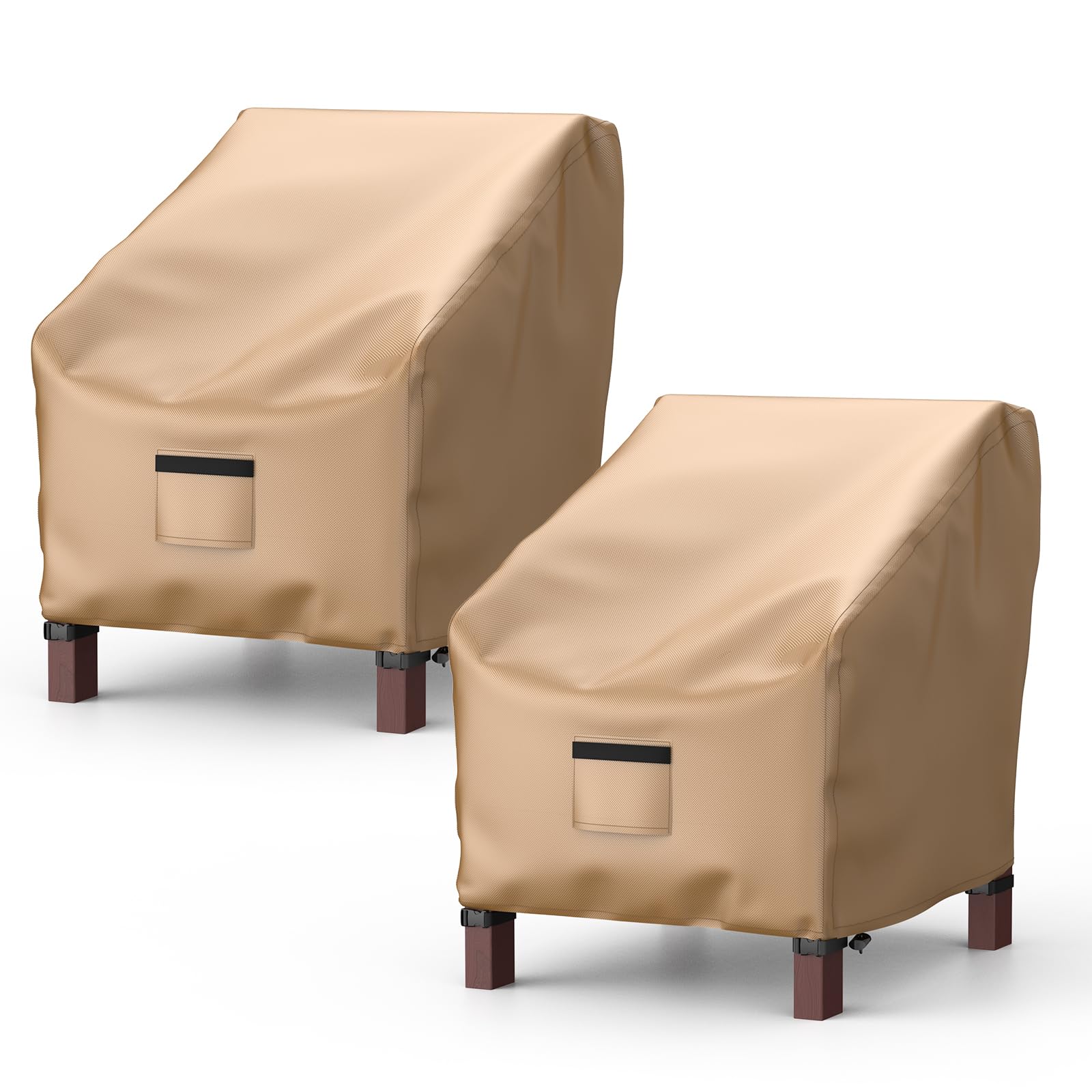 Brosyda Patio Chair Covers For Outdoor Furniture Waterproof 2 Pack, Lawn Chair Covers Heavy Duty Patio Furniture Covers, Large C