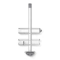 simplehuman Over-Door Shower Caddy, Stainless Steel and Anodized Aluminum