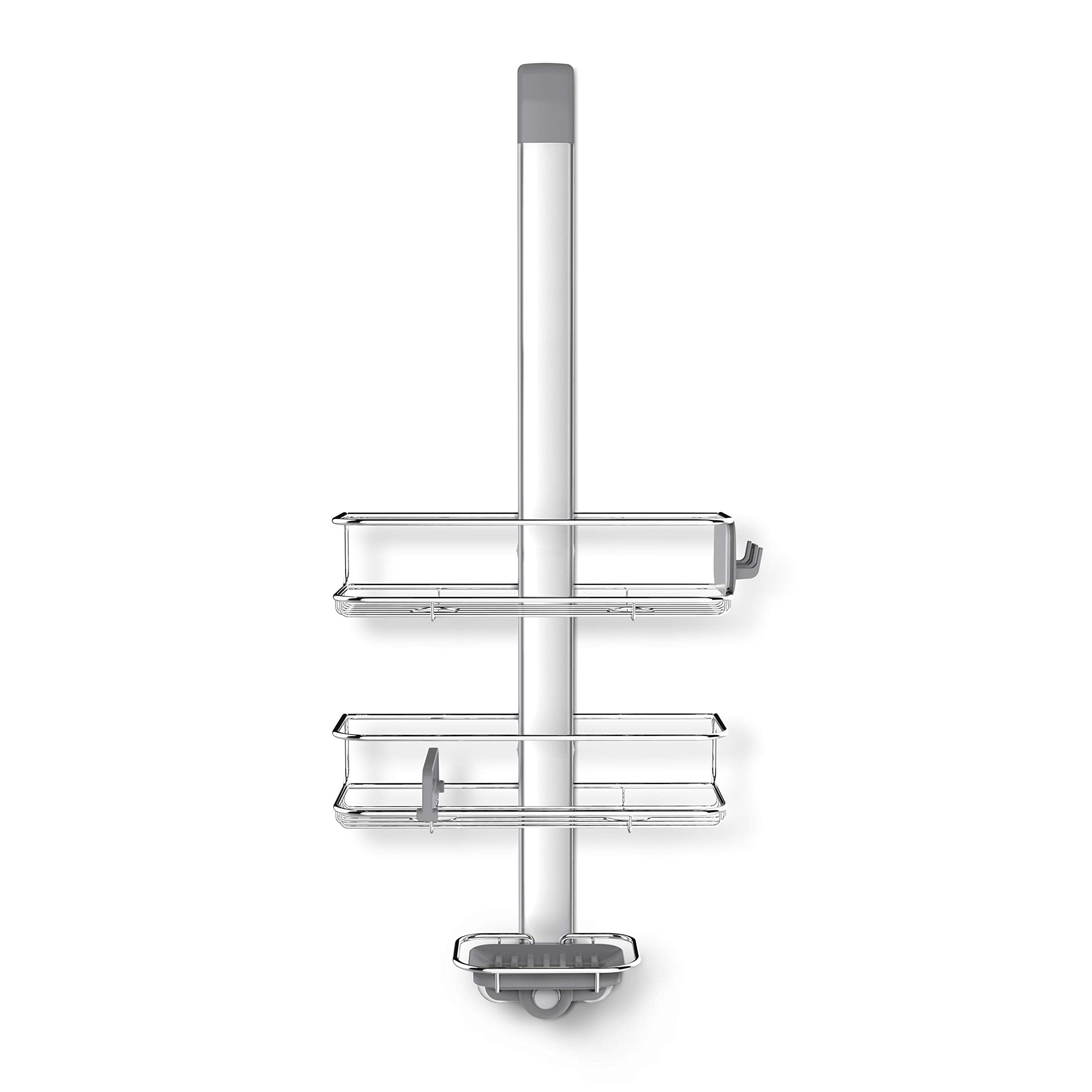 simplehuman Over-Door Shower Caddy, Stainless Steel and Anodized Aluminum