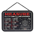 Open Road Brands Disney Star Wars Darth Vader Hanging Wood Measuring Sign - Measure and Rule The Kitchen Conversion Chart for Ho