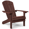 Yefu Plastic Adirondack Chairs Weather Resistant, Patio Chairs 5 Steps Easy Installation, Like Real Wood, Widely Used In Outdoor, Fire Pit, Deck, Lawn, Outside, Garden Chairs (Coffee)