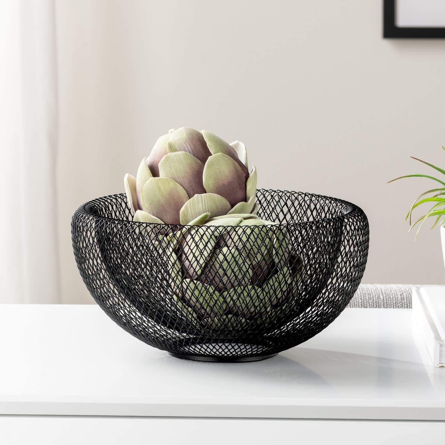 Torre & Tagus Mesh Double Wall Bowl, Medium, Black