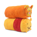 2 Pcs Set Pooh Bear and Friends Plush Travel Pillow Stackable Long Cushion for Long Flight car Ride Cruise