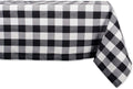 DII Buffalo Check Collection, Classic Farmhouse Tablecloth, Tablecloth, 60x84, Black & White