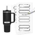 Threekin Waterproof Labels For Bottles & Containers - 72 Custom Stickers | All-Purpose & Personalizable | Dishwasher, Freezer &