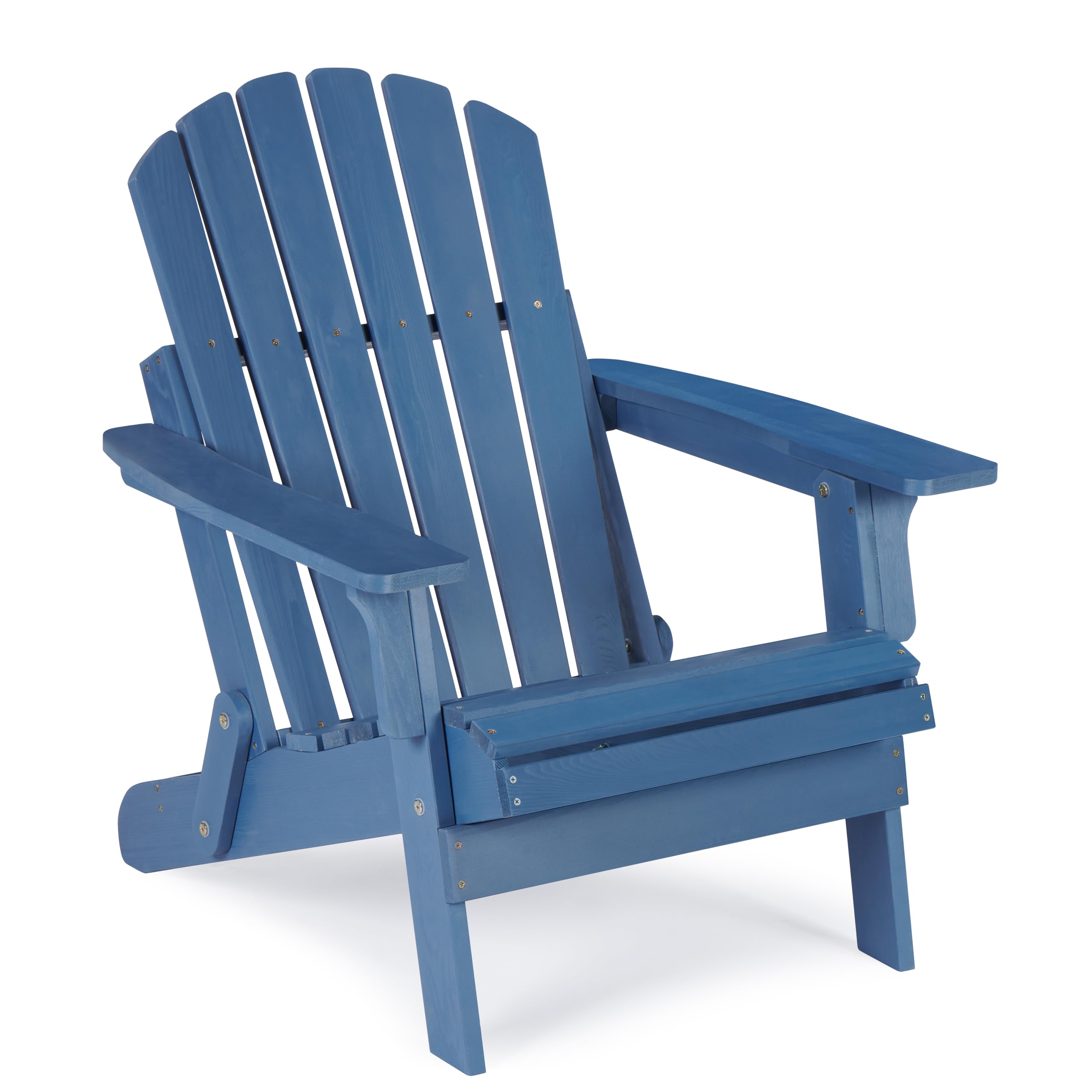 Oversized Wooden Folding Adirondack Chair With Pre-Assembled Backrest And Seat Board, Lounge Chair For Outdoor Patio Garden Lawn Backyard Firepit Deck Pool Beach