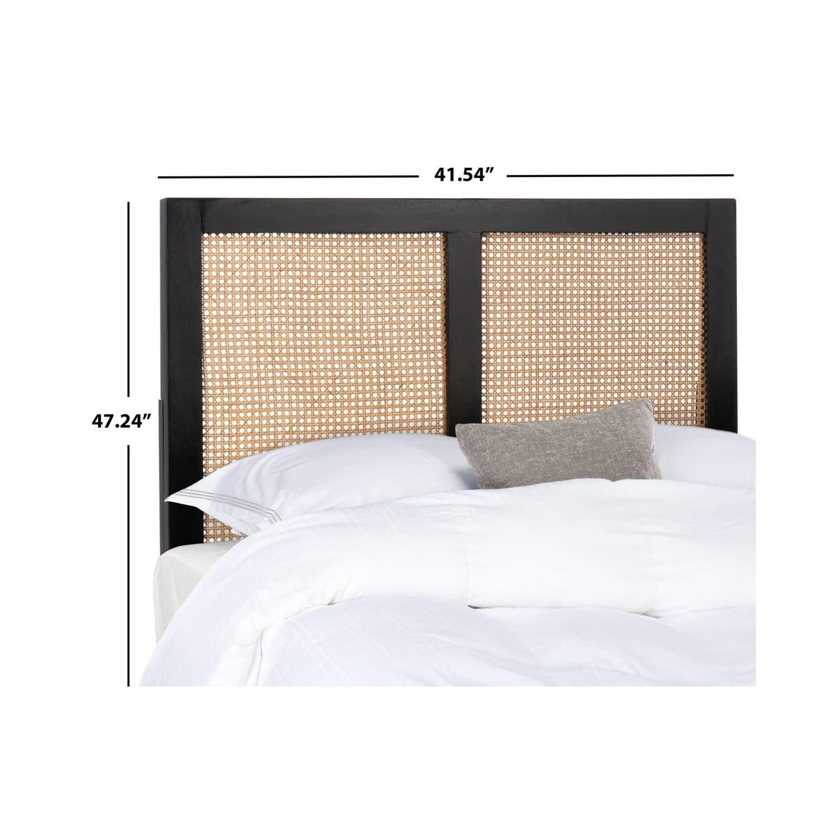 Safavieh Home Collection Vienna Black Cane Twin Headboard Platform, Single (Hbd8004B-T)