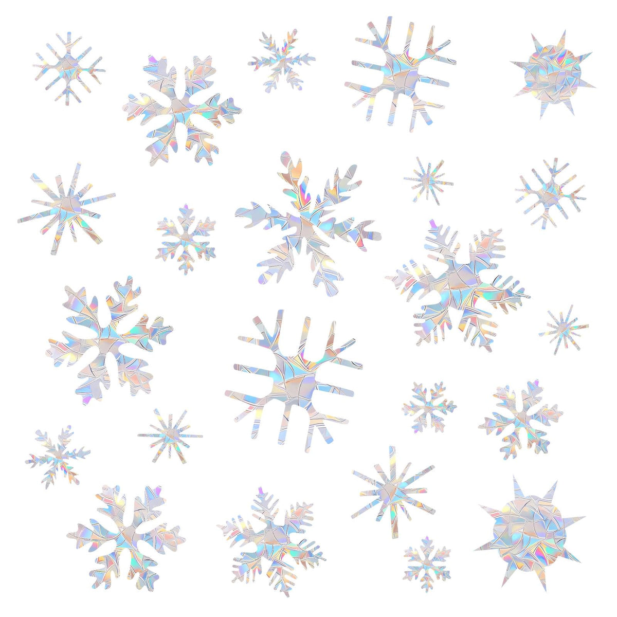 HAPBEAR 36PCS Snowflake Window Decals for Bird Strikes - Anti-Collision Window Decals to Save Birds from Window Collisions,Non A