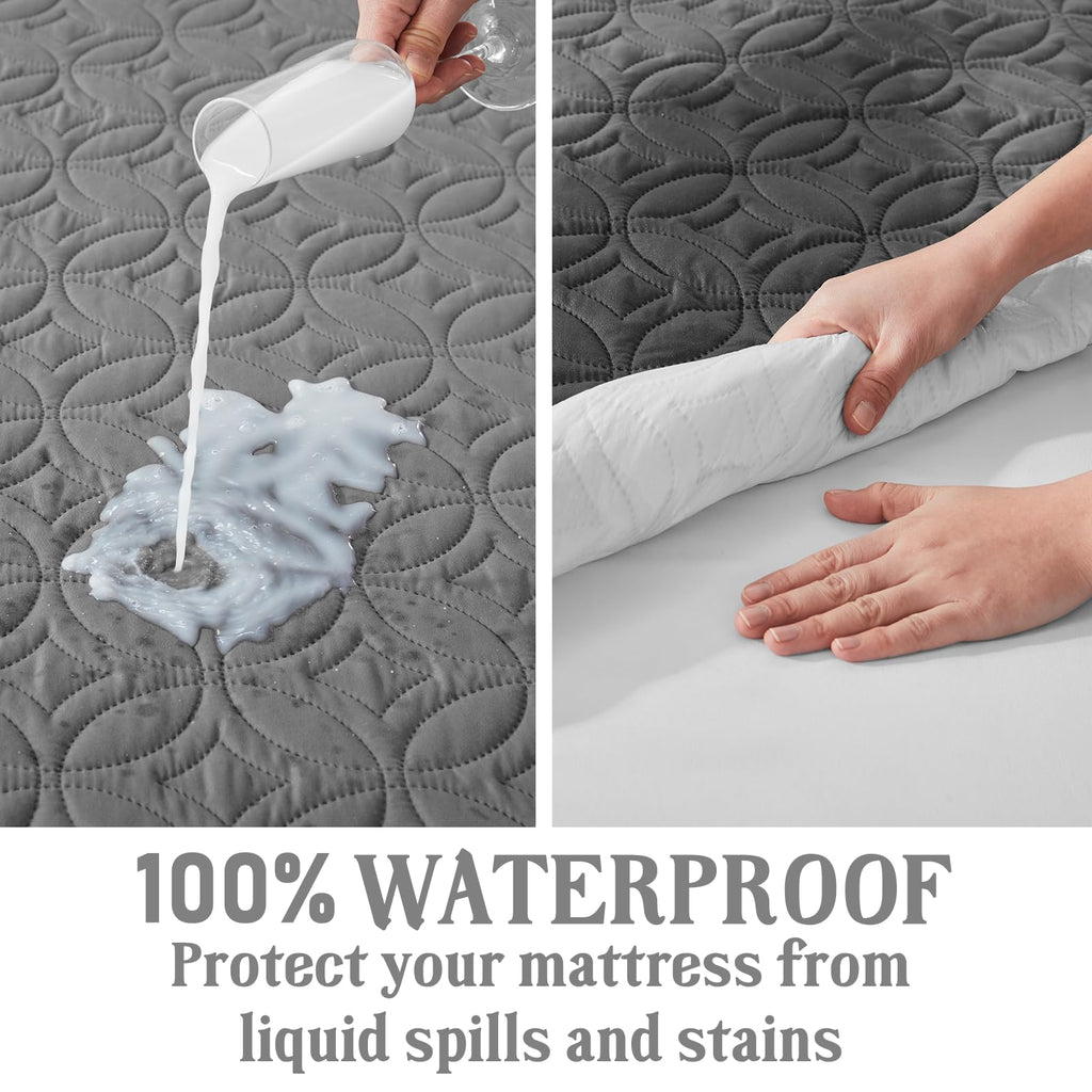 Bedlore Waterproof Mattress Protector, Twin Xl Size Mattress Pad With Deep Pocket 6''-18'' Depth, Soft & Breathable Dirt-Proof B