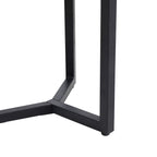 Christopher Knight Home End Table, Black Metal + Teak