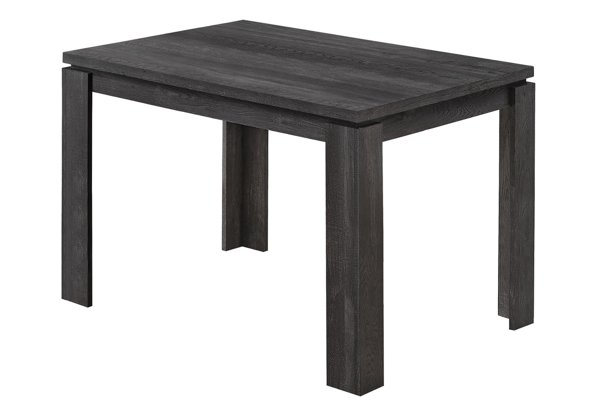 Monarch Specialties 32X 48 / BLACK RECLAIMED WOOD-LOOK Dining Table