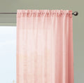 Homemonde Cotton Sheer Curtains With Rod Pocket Set Of 2  Living Room, Office Decoration, 5 Feet, Baby Pink  Solid