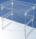 Halyuhn Kitchen Stackable Shelves 2Pack, Plastic Countertop Shelf Organizer
