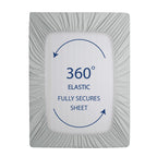 Cathay Home Queen Fitted Sheet - Double Brushed Ultra Soft – Wrinkle & Fade Resistant - 16' Deep Pocket Fitted Sheet Only - Good Fit For 14'-18' Deep Mattress (Queen, Light Gray)