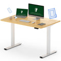 Flexispot Height Adjustable Electric Standing Desk 48 X 30 Inches Whole-Piece Desk Stand Up Home Office Desk (White Frame + 48' Maple Top, 2 Packages)