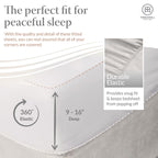 Threadmill 100% Cotton Hypoallergenic/Breathable/Stain-Resistant, 500 Thread Count, Solid 4-Piece Bed Sheet Set (1 Flat, 1 Fitte