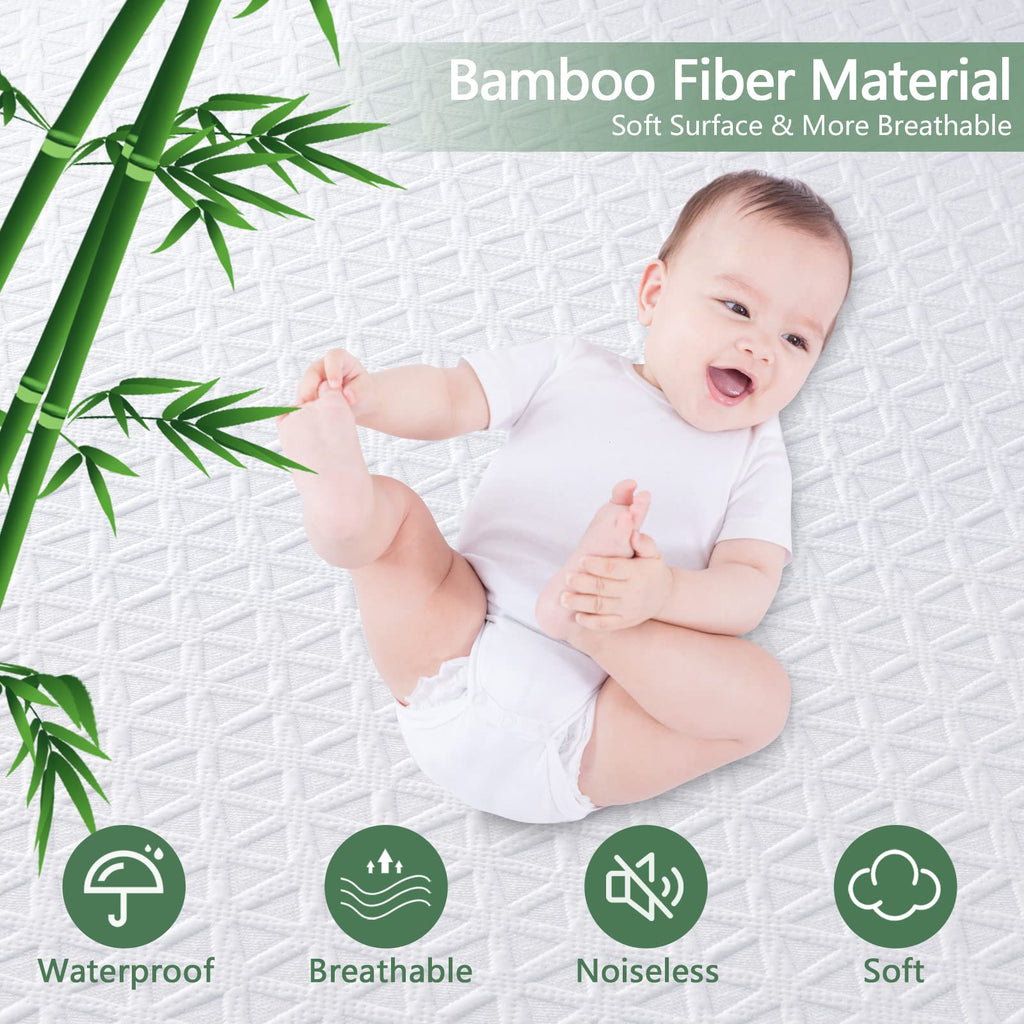 Premium 100% Waterproof Mattress Protector Twin Xl Size, Breathable Bed Cover 3D Air Fabric Cooling Mattress Pad Cover Smooth So
