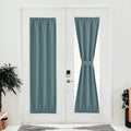 NICETOWN French Door Curtain - Privacy Blackout 30 x 72 inch Room Darkening Curtains for Glass Door/Doorway, Thermal Insulated W