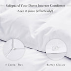Twin Xl/Twin Size Duvet Cover Only, 400 Thread Count 100% Cotton Duvet Cover Twin Xl/Twin, Cooling Comforter Cover Cotton With Button Closure And Corner Ties (White)
