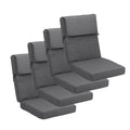 Bps Outdoor Chair Cushion 45.3'L X20.5'W X 4.3'H Patio Furniture Seat Cushion Olifen Fabric Slipcover Sponge Foam - Set Of 4