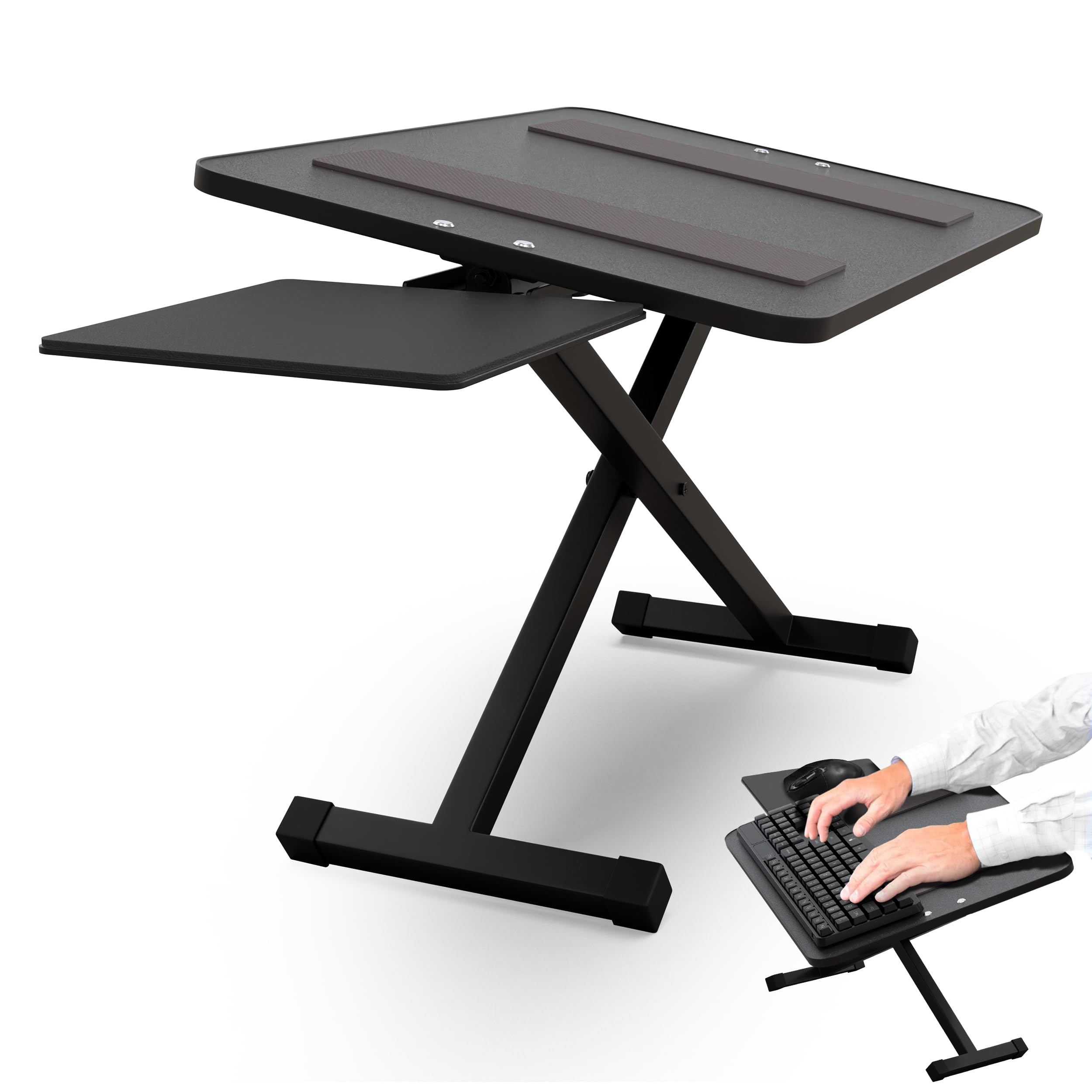 Kt3 Computer Keyboard Stand For Desk, Keyboard Riser For Desk Height Adjustable Keyboard Stand, Standing Keyboards Tray Wrist-Fr