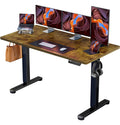 ErGear Height Adjustable Electric Standing Desk, 63 x 28 Inches Sit Stand up Desk, Memory Computer Home Office Desk (Vintage Bro