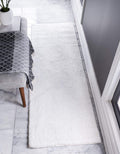 Unique Loom Solo Collection Area Rug - Calabasas (2 2 x 6 7 Runner, Snow White)