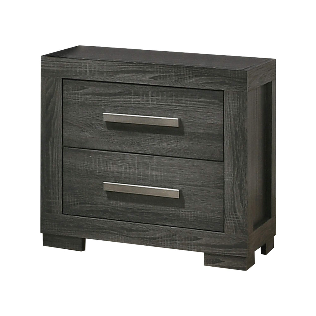 Best Quality Furniture Nightstand, Weathered Gray