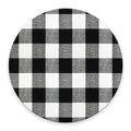 Black And Black Buffalo Check Plaids Round Mouse Pad 7.87'X7.87' 20Cm