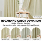 Deconovo Blackout Curtains – Room Darkening, Noise-Reducing, Thermal Insulated – Energy-Efficient Window Treatment For Bedroom, Living Room & Home Office – 2 Panels, Beige, 70W X 108L Inch