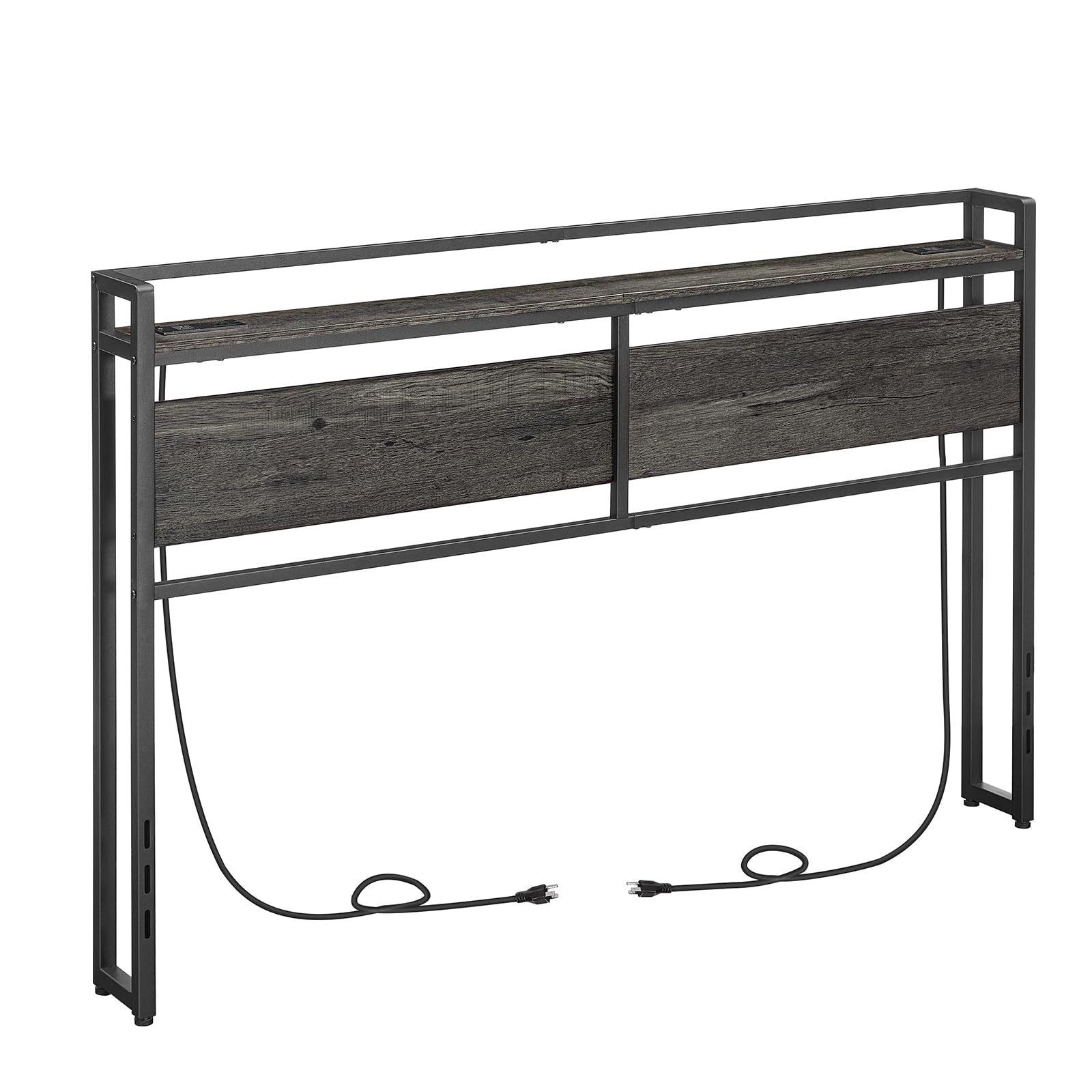 HOOBRO Headboard Queen Size, Headboard with 2 Outlets and 4 USB Ports, Adjustable Height, Storage Rack, Sturdy and Stable, Easy 