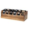 MinBoo Acacia Wood Belt Organizer Box,6 Grids Belt Rack for Closet and Drawer, Belt Storage Organizer and Displayer for Men Wome