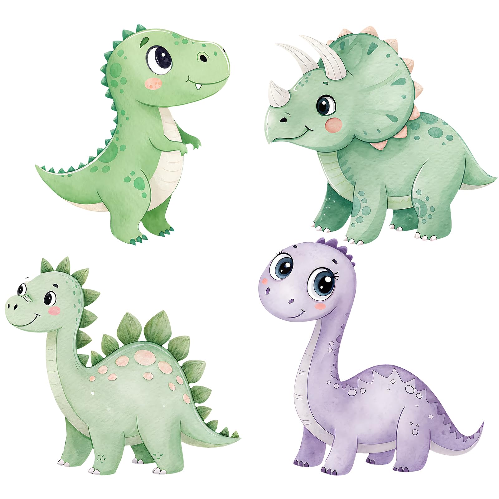 Honoson 4 Pcs Large 20 x 30 Dinosaur Cardboard Cutouts, Dinosaur Themed Birthday Party Yard Signs Decoration Backdrop for Baby S