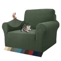 Znsayotx 1 Piece Jacquard Chair Slipcovers For Living Room High Stretch Chair Covers With Arms Anti Slip Pets Friendly Couch Sofa Armchair Cover Furniture Protector (Chair, Dark Coffee)