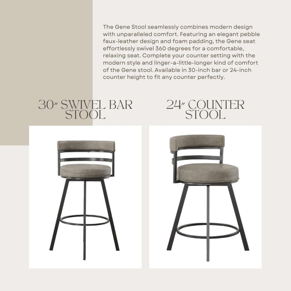 Gene Swivel Bar Stool