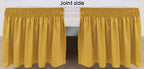 Biscaynebay Wrap Around Bed Skirts For King & Cal King Beds 16' Drop, Gold Adjustable Elastic Dust Ruffles Easy Fit Wrinkle Resistant Silky Luxurious Fabric Machine Washable