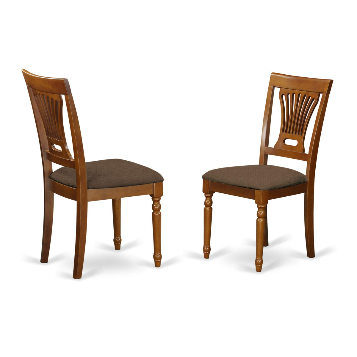 East West Furniture AVPL5-SBR-C Avon 5 Piece Set Includes an Oval Dining Room Table with Butterfly Leaf and 4 Linen Fabric Upholstered Kitchen Chairs, 42x60 Inch
