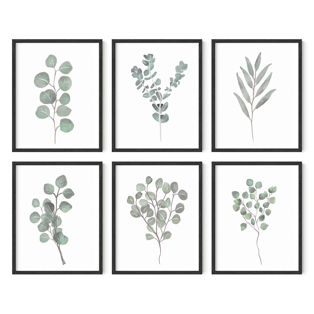 HAUS AND HUES Leaf Prints Botanical Wall Decor,Botanical Art Prints & Eucalyptus Leaves Wall Decor, Botanical Prints Wall Art, E
