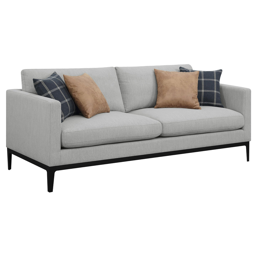 Coaster Home Furnishings Apperson Cushioned Back Sofa Light Grey