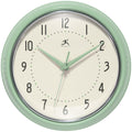 Infinity Instruments Retro Round Metal Wall Clock, Meadow Mist, 9.5