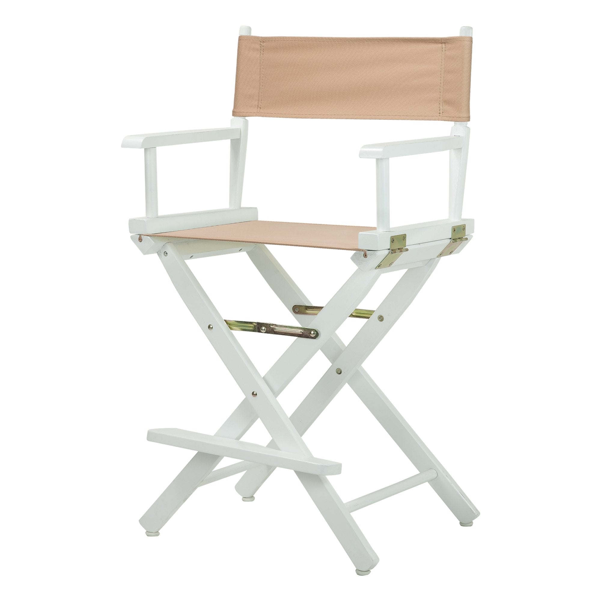 Casual Home 24 Director's Chair White Frame with Tan Canvas, Counter Height