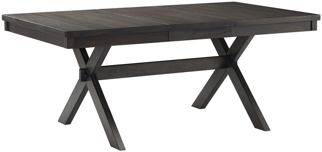 Crosley Furniture Hayden 7-Piece Modern Farmhouse Dining Table Set for 6 with Slat Back Chairs, Slate