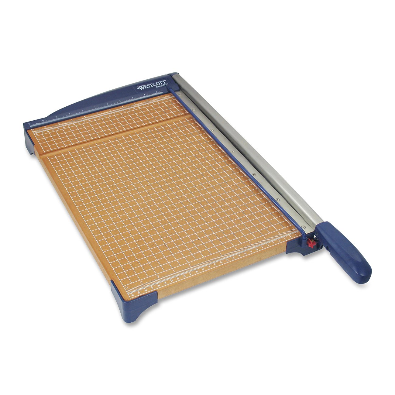Westcott Guillotine Paper Trimmer With Wood Base, 15'