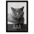 wallsthatspeak 5x6 Black Picture Frame for Puzzles Posters Photos or Artwork
