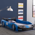 Delta Children Turbo Race Car Twin Bed, Blue